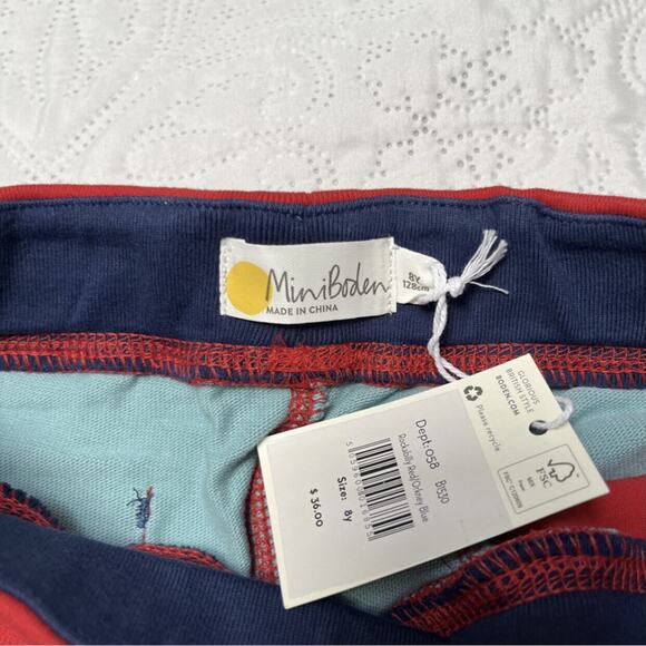 NWT Mini Boden Pull On Striped Shorts Size 8 - Picture 4 of 4